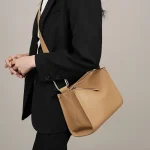 2026 Fashion New Solid Color Quality Soft Leather Crossbody Handbag Leather Commuting Single Shoulder Dumpling Tote Bag