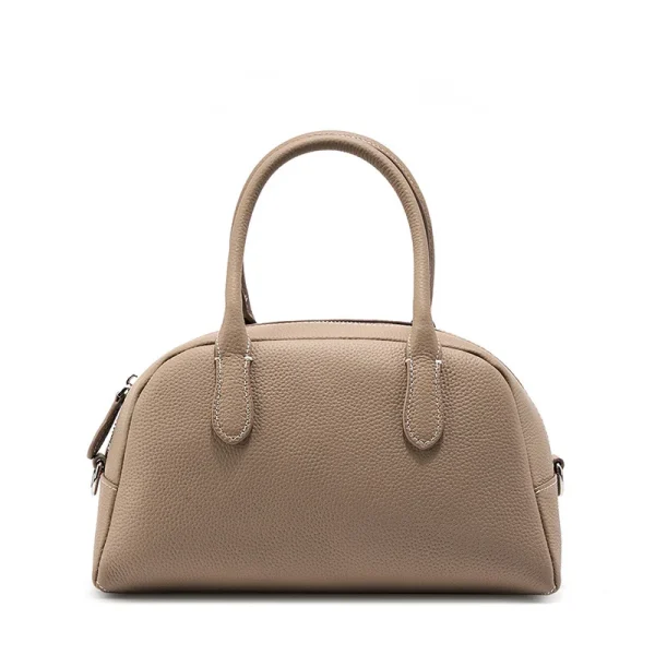 2026 New Boston Cowhide Female Bag Lady Fashion Daily Casual Shoulder Bag Girls Crossbody Messenger Commute Tote