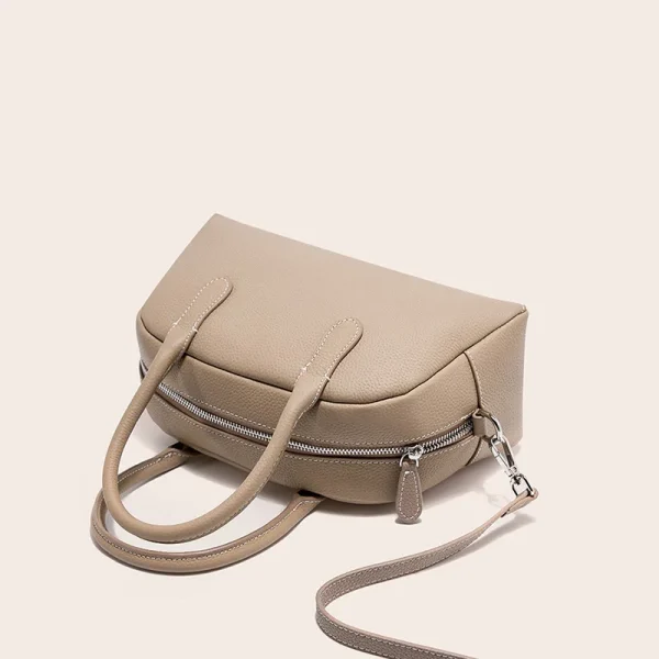 2026 New Boston Cowhide Female Bag Lady Fashion Daily Casual Shoulder Bag Girls Crossbody Messenger Commute Tote