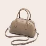 2026 New Boston Cowhide Female Bag Lady Fashion Daily Casual Shoulder Bag Girls Crossbody Messenger Commute Tote