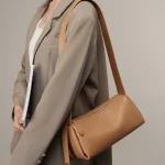 2026 New Fashion Simple Boston Bag Genuine Leather Women Tote Bag Large Capacity Handbag Ladies Fashion Shoulder Bag