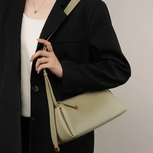 2026 New Fashion Simple Boston Bag Genuine Leather Women Tote Bag Large Capacity Handbag Ladies Fashion Shoulder Bag
