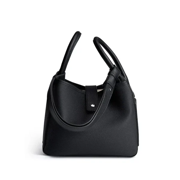 2026 New Vegetable Basket Fashion Large Capacity Women's Shoulder Bag Real Leather Bag for Lady Simple Fashion Bucket Bag