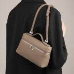2026 New Women's Bags Genuine Leather Lunch Box Bags Small Square Bags Simplicity Girl Messenger Bags Fashion Handbag