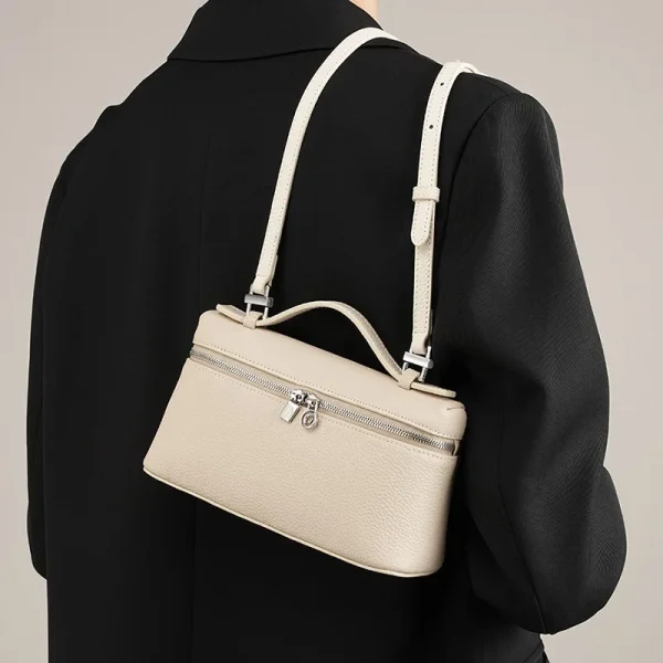 2026 New Women's Bags Genuine Leather Lunch Box Bags Small Square Bags Simplicity Girl Messenger Bags Fashion Handbag