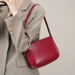 2026New Women's Light Luxury Underarm Bag Vintage Leather Crossbody Bags for Women Female Small Square Bag Clutch Bags