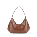 2026 New Women's One Shoulder Bag Half Moon Women Bag Female Fashion Split Leather Underarm Pouch