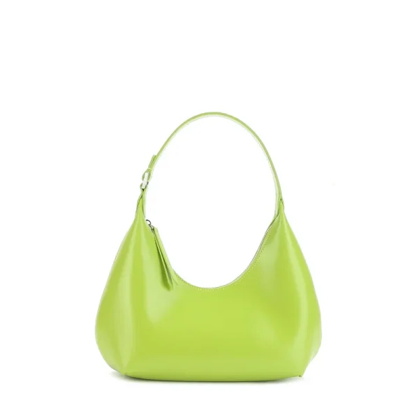2026 New Women's One Shoulder Bag Half Moon Women Bag Female Fashion Split Leather Underarm Pouch