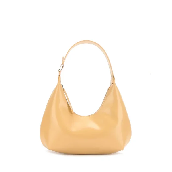 2026 New Women's One Shoulder Bag Half Moon Women Bag Female Fashion Split Leather Underarm Pouch