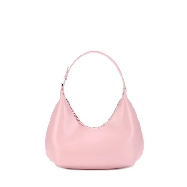 2026 New Women's One Shoulder Bag Half Moon Women Bag Female Fashion Split Leather Underarm Pouch