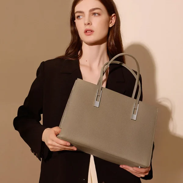 2026 Summer New Tote One-shoulder Genuine Leather Women's Bags Fashion Commute Handbags High Quality Shoulder Bag