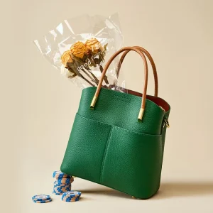 2023-Top-Layer-Cowhide-Vegetable-Basket-Genuine-Leather-Bucket-Bag-for-Women-Tote-Bags-Shoulder-Cowhide-1