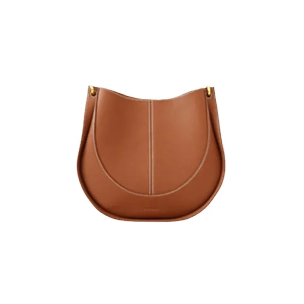 2026 Women Cowhide Saddle Bag Fashion Ladies Shoulder Bag Simple Leather Shoulder Crossbody Bag for Women