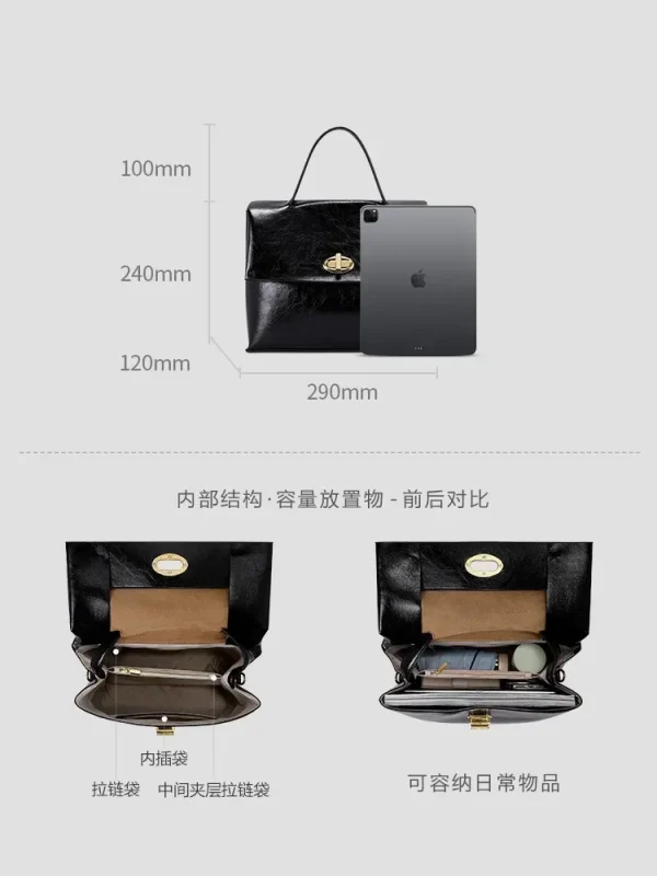 New 2026 Fashion ClassicsTote Bag High Quality Shoulder Bag Female Commuter Messenger Handbag Fashion Casual Cowhide