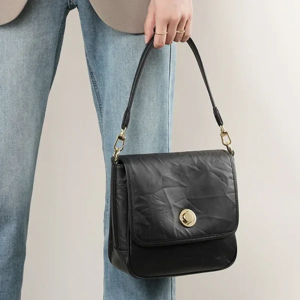 New 2026 Fashion ClassicsTote Bag High Quality Shoulder Bag Solid Color Quality Soft Leather Crossbody Lady Travel Tote Bag