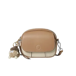Retro Tofu Small Square Shoulder Bag Messenger Female Real Leather Flap Handbag 2026New Round Crossbody Shoulder Travel Tote Bag