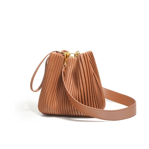 Women Genuine Leather Handbag Female Bucket Cow Leather Shoulder Bag Luxury Handbags Women Bags Designer Ladies Bolsas Feminina
